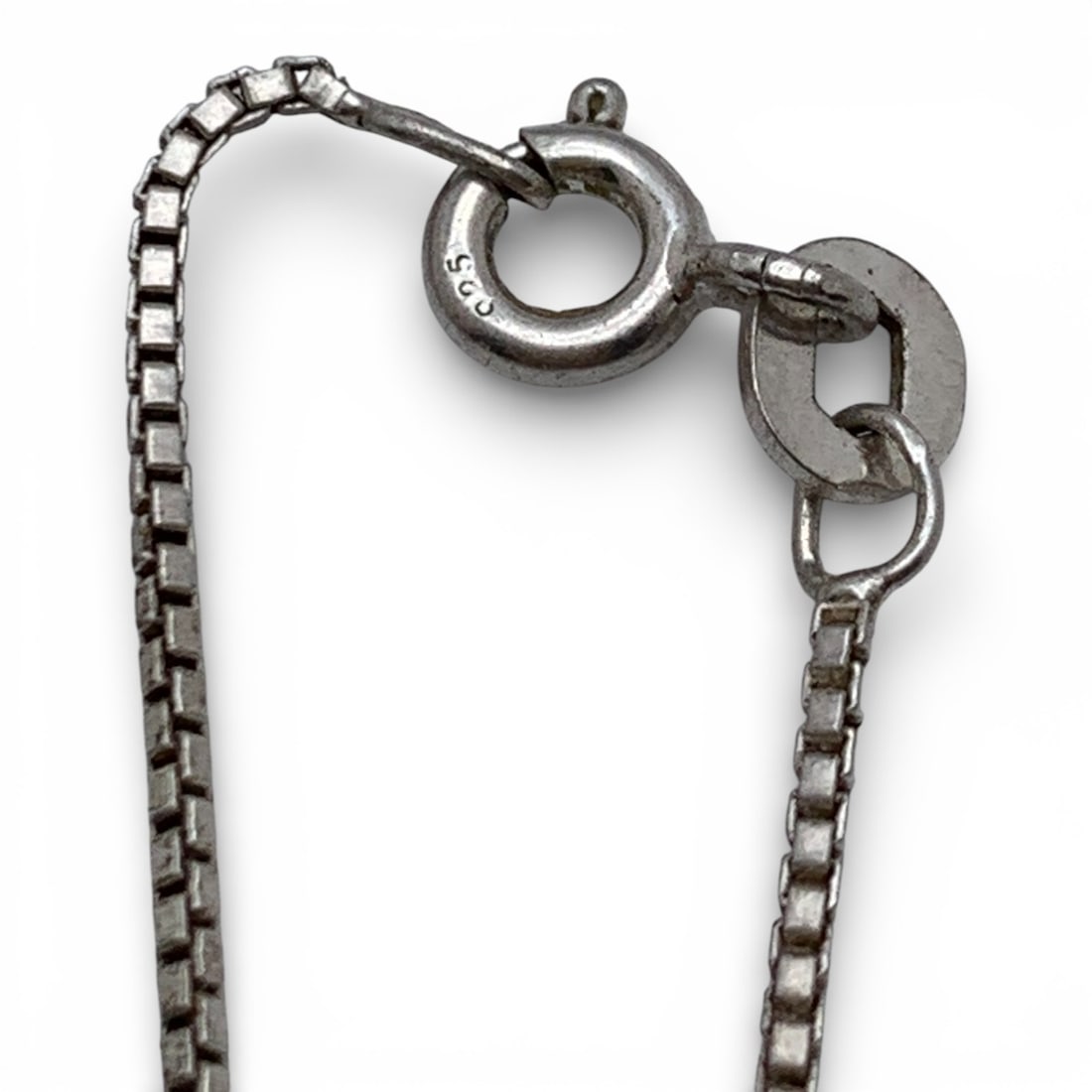 Sterling Silver Box Chain Necklace - 3