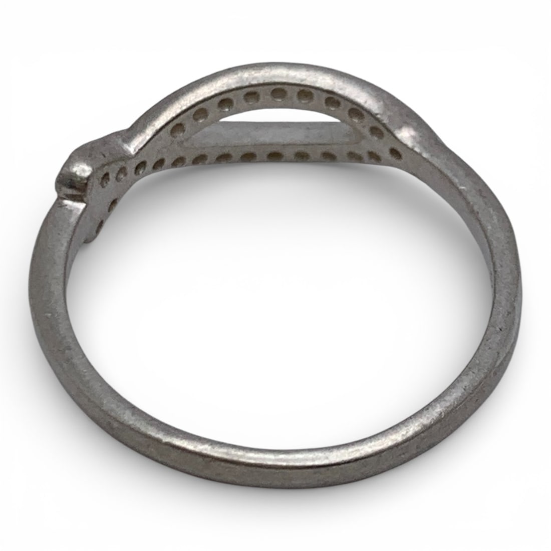 Sterling Silver Ring With Clear Stones - 2