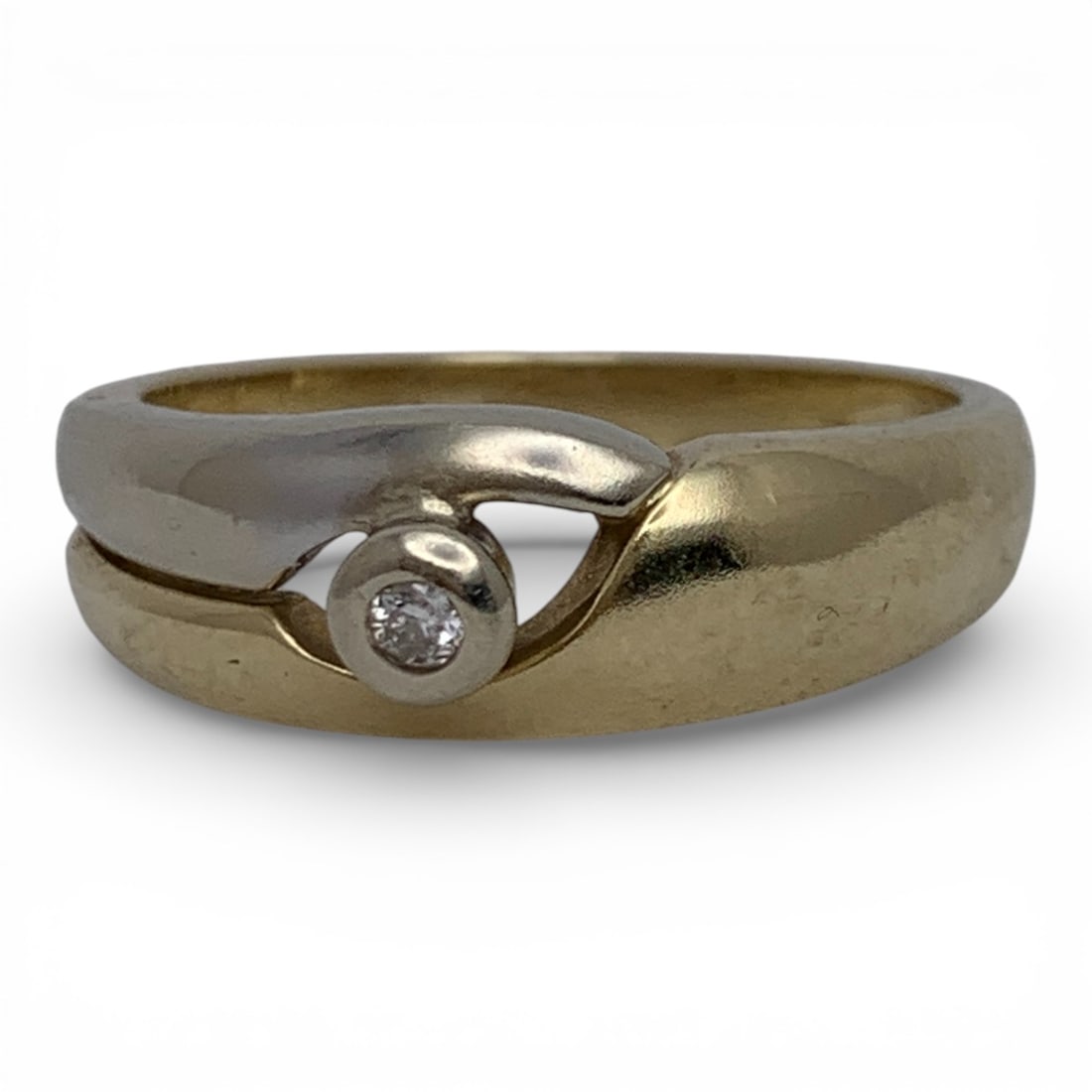 14k Yellow Gold & Diamond Ring: Marked 14k - Size 7.75 - 2.6 DwtGemstones Tested With Presidium Gem Tester Il - Berners Does Not Guarantee Authenticity Of Gemstones