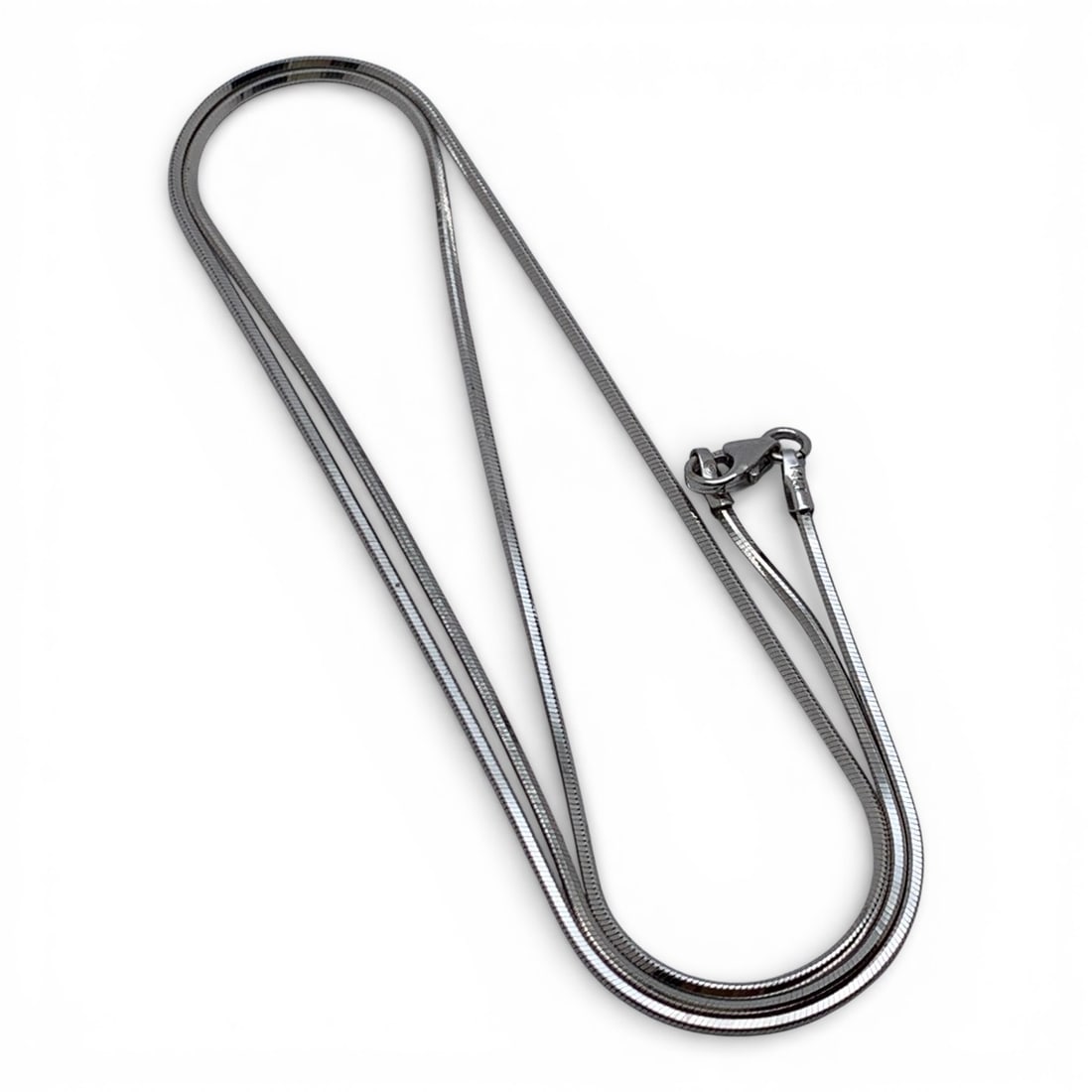 14k White Gold Necklace: Marked 14k - 18 1/8" Long - 2.6 DwtGemstones Tested With Presidium Gem Tester Il - Berners Does Not Guarantee Authenticity Of Gemstones