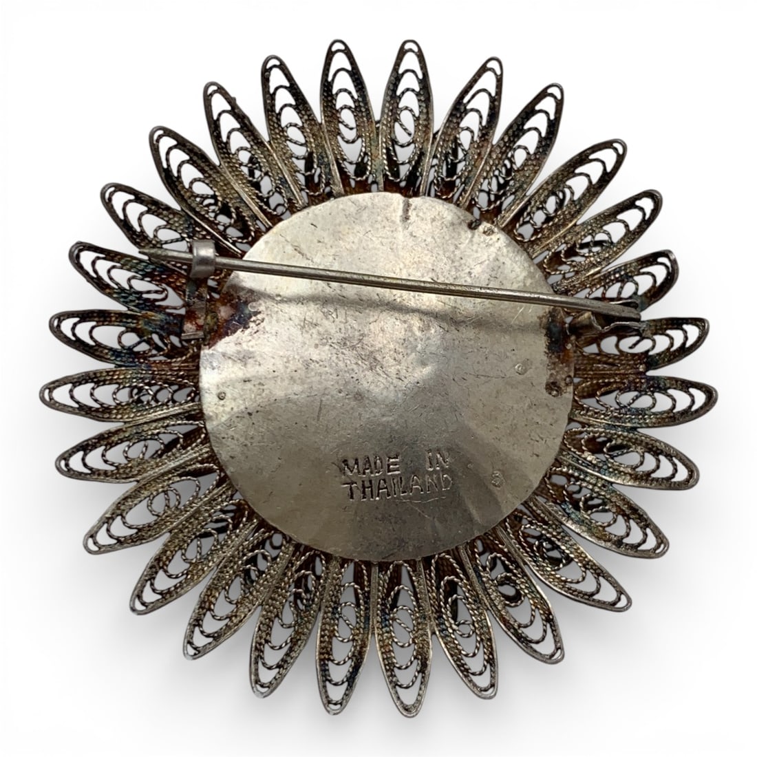 Silver Filigree Pin - 2