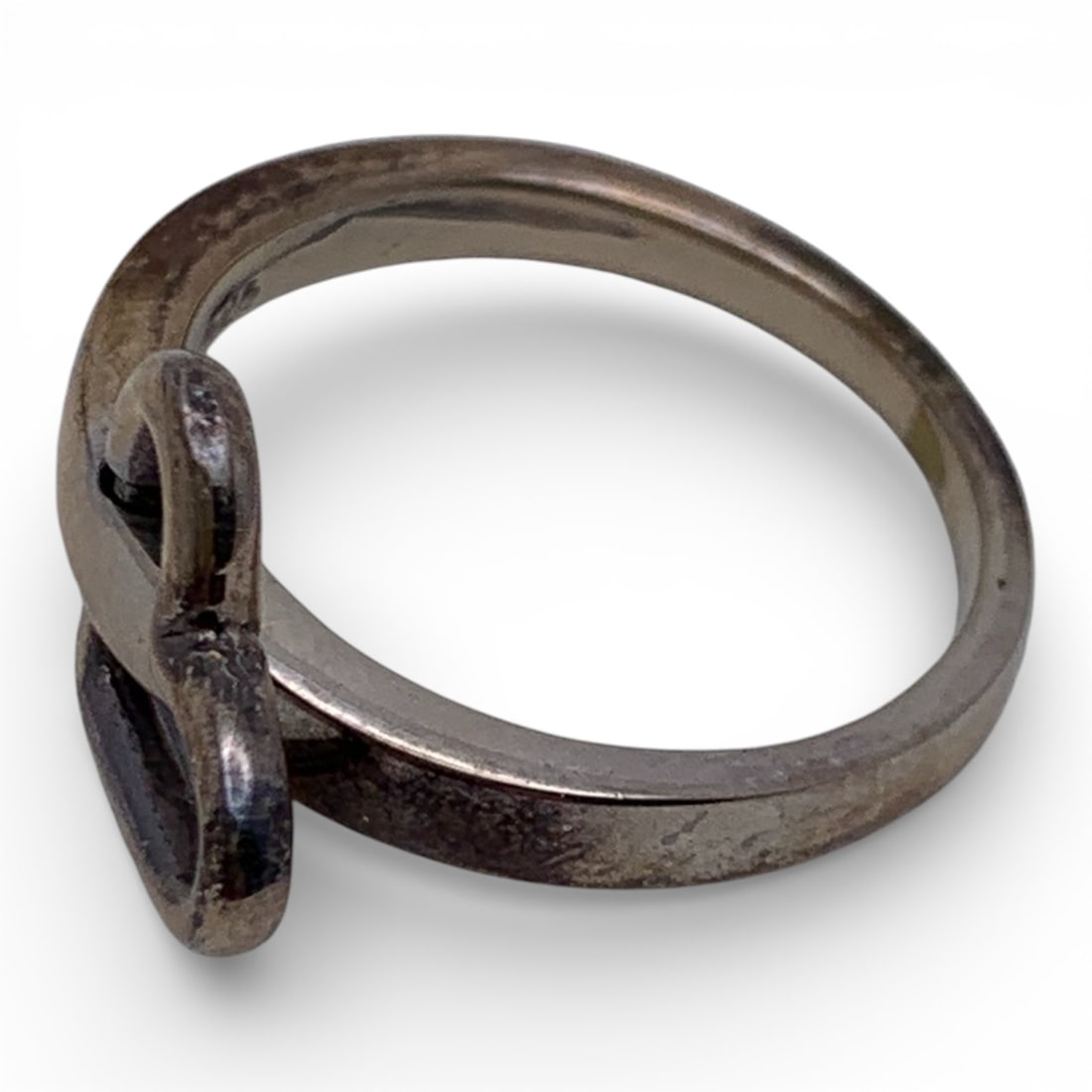 Sterling Silver Heart Charm Ring - 3