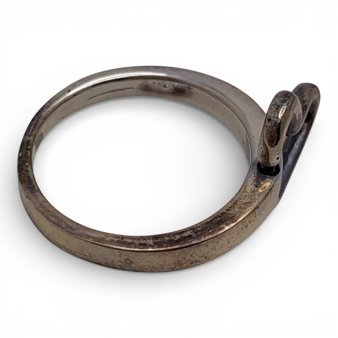 Sterling Silver Heart Charm Ring - 4