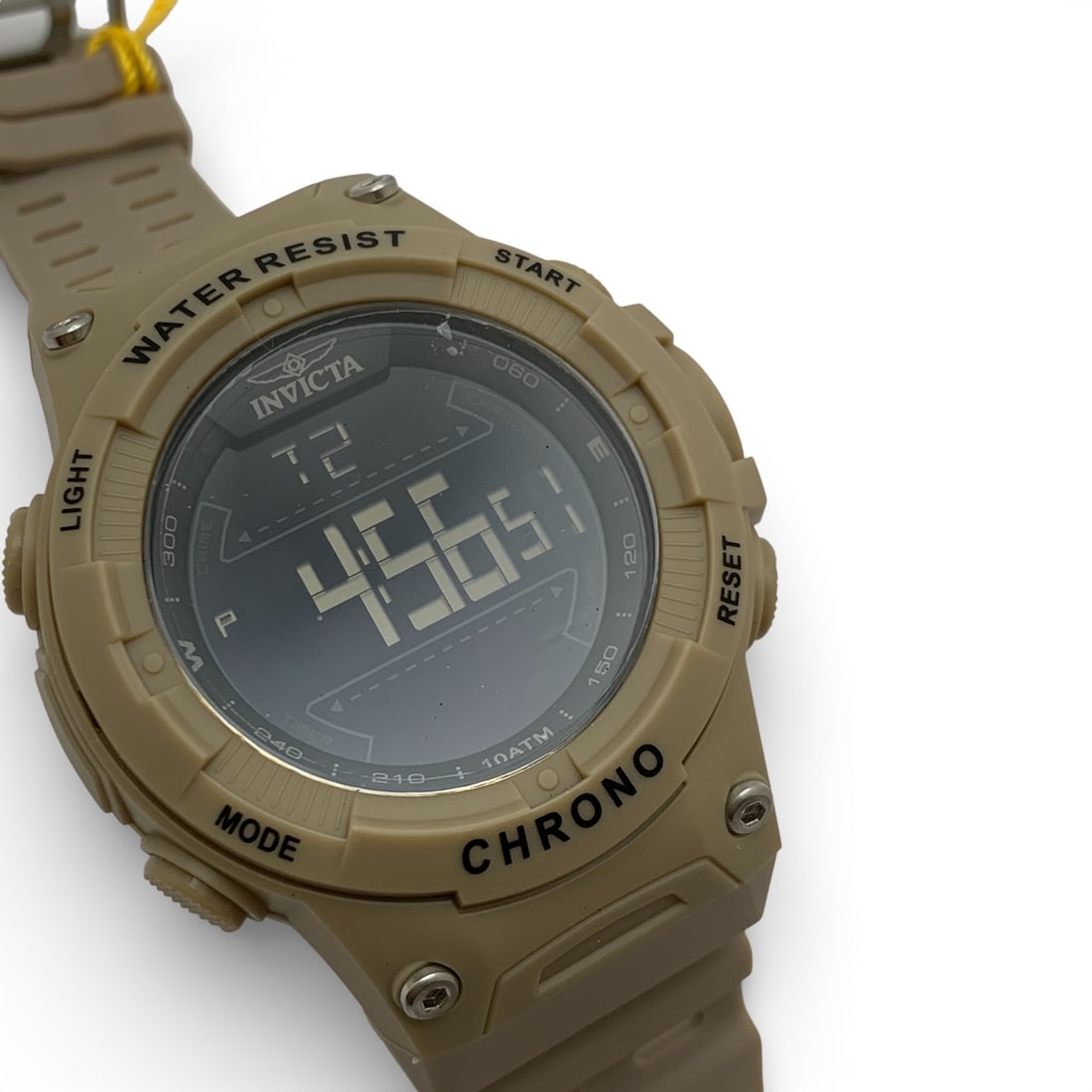 Men's Invicta Chrono Wrist Watch: Marked On Face: Invicta, ChronoMarked On Back: Invicta Racing, China Movement, Stainless Steel Back1 7/8" Face Diameter - 9 3/4" Long Includes Presentation Box