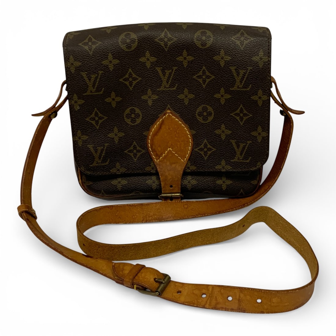 Vintage Louis Vuitton Monogram Shoulder Bag: 7.25" X 8.25". Marked Louis Vuitton. Paris. Made In France. Vintage Bag, Shows Some Wear, See Photos.