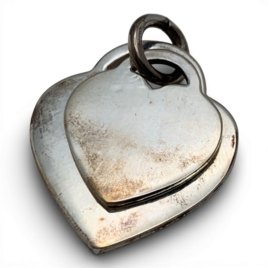 Sterling Silver Heart Pendant: Marked 925 - 1 1/8" Long - 6.8 Grams