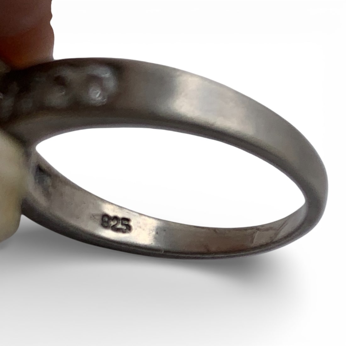 Sterling Silver & Clear Stone Ring - 5