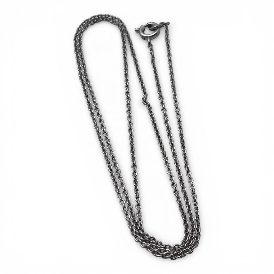Silver Chain Necklace: Tests Silver - 18" Long - 1.5 Grams