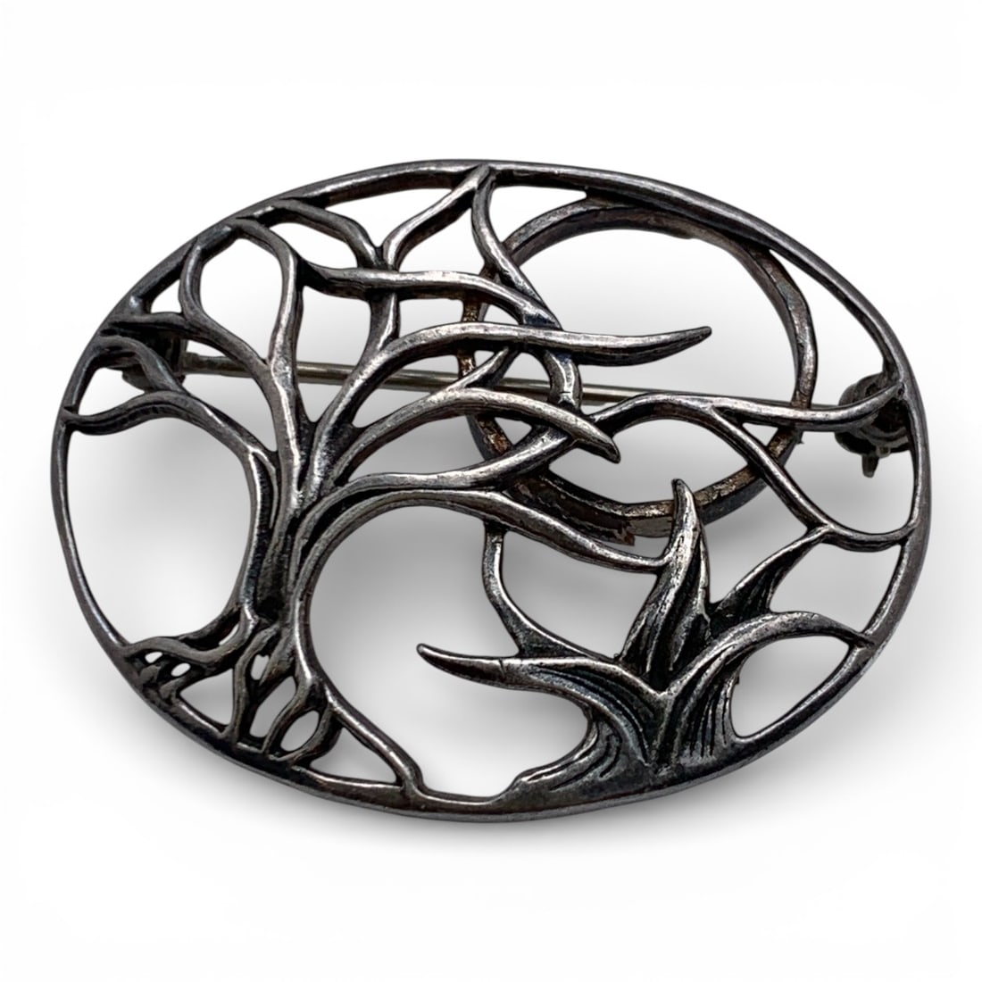 Sterling Silver Tree Pin: Marked 925 - 1 3/8" Long - 4.3 Grams