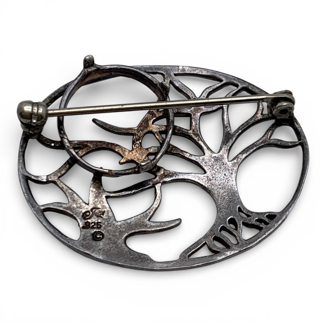 Sterling Silver Tree Pin - 2