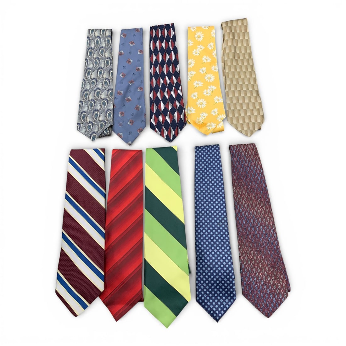 Group Of 10 Men's Designer Ties (1 of 2)