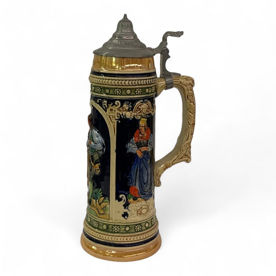 Figural Stein With Pewter Lid - 11
