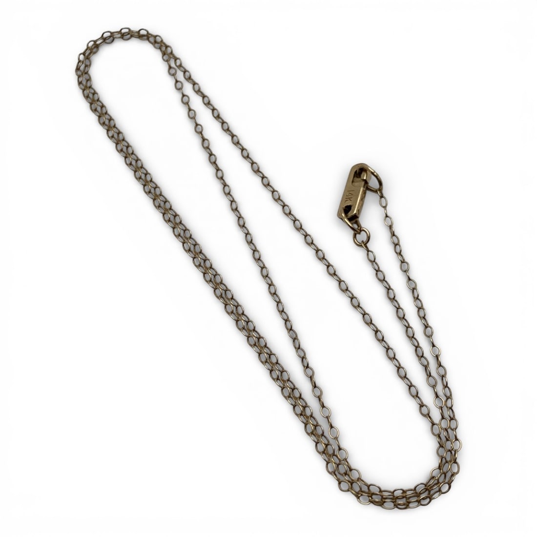 14k Yellow Gold Necklace: Marked 14k - 18" Long - 0.6 DwtGemstones Tested With Presidium Gem Tester Il - Berners Does Not Guarantee Authenticity Of Gemstones