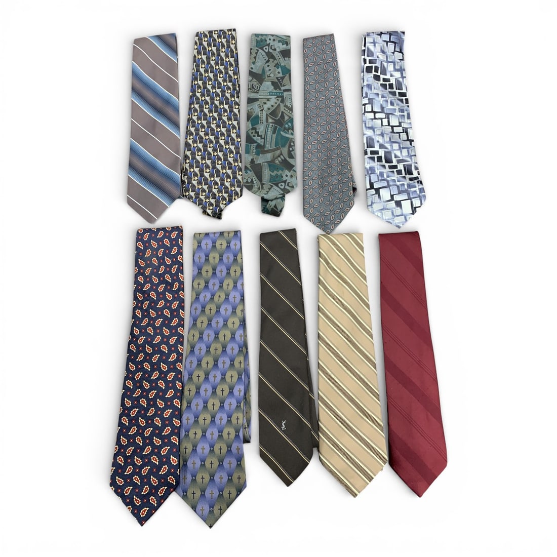 Group Of 10 Men's Designer Ties (1 of 2)