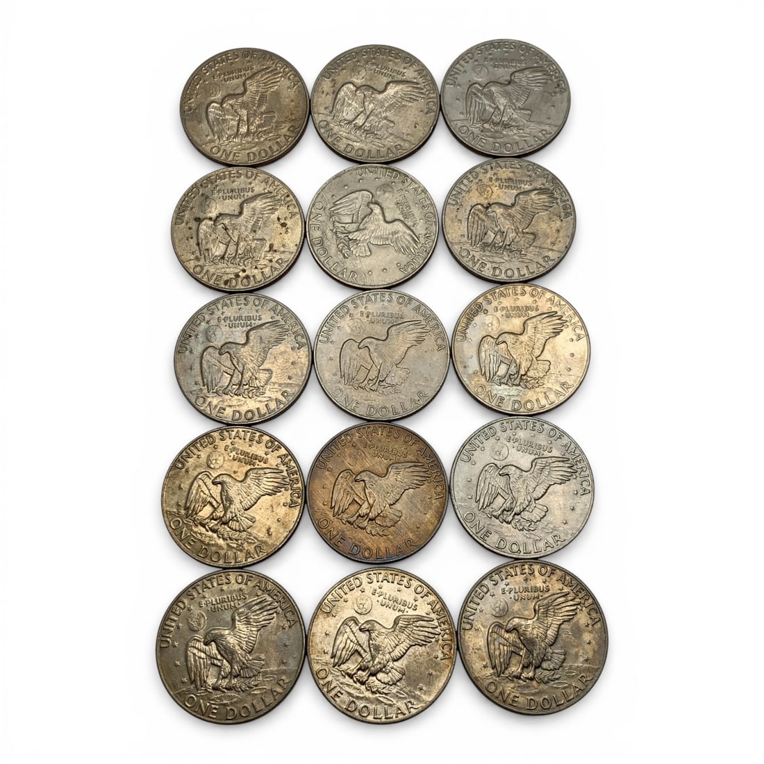 15 Large Mixed Date Eisenhower Dollars - 2