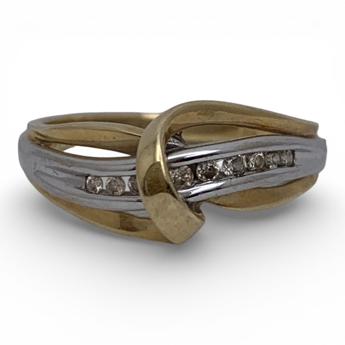 10k Yellow Gold & Diamond Ring: Marked 10k - Size 7 - 1.8 DwtGemstones Tested With Presidium Gem Tester Il - Berners Does Not Guarantee Authenticity Of Gemstones