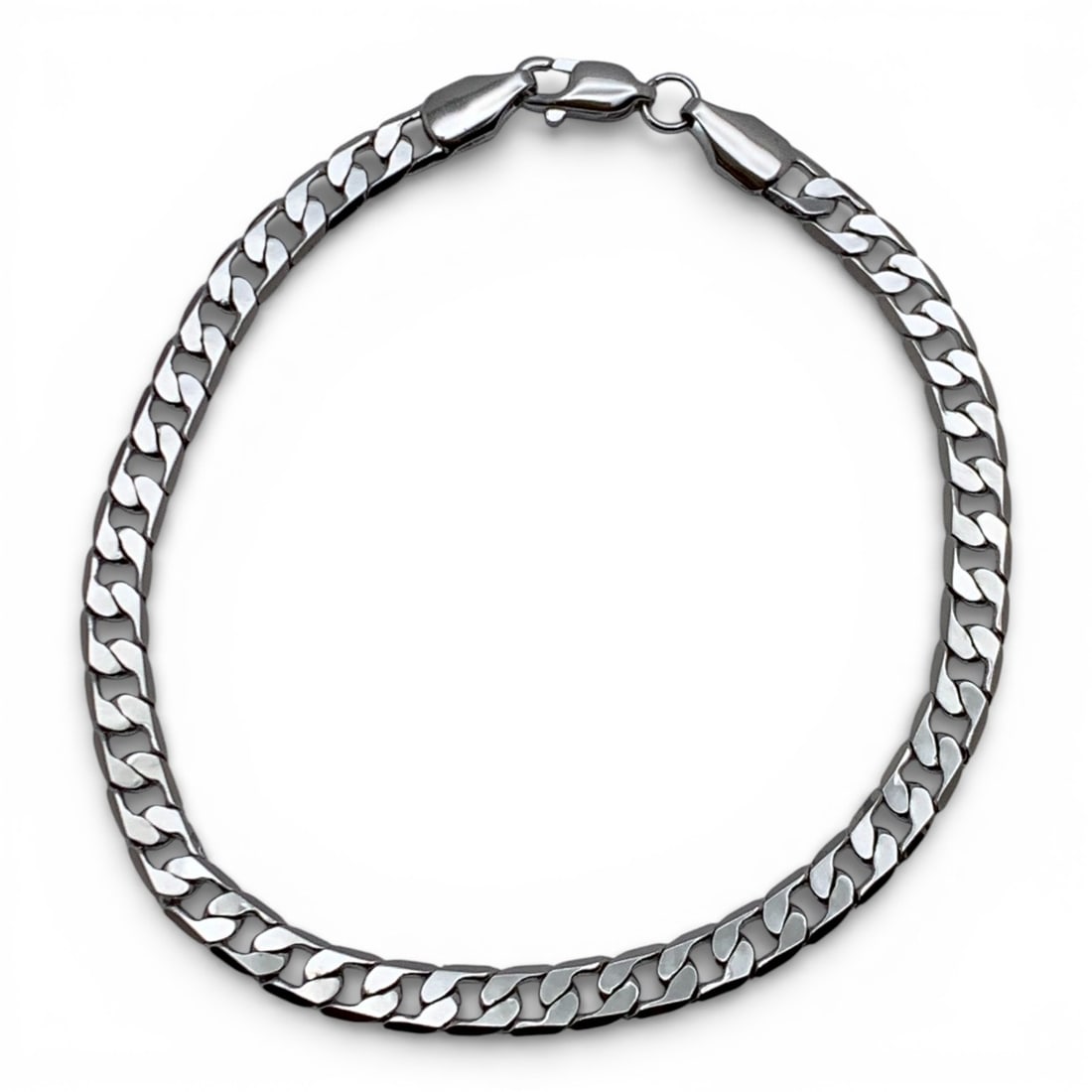 Silver Tone Fashion Bracelet: Marked 925 - Does Not Test Silver - 8 5/8" Long