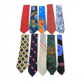 Group Of 10 Men's Designer Ties