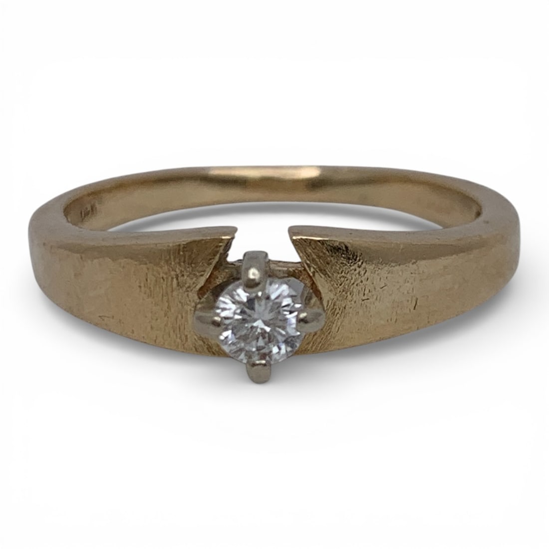 14k Yellow Gold & Diamond Ring: Marked 14k - Size 9 - 2.2 DwtGemstones Tested With Presidium Gem Tester Il - Berners Does Not Guarantee Authenticity Of Gemstones