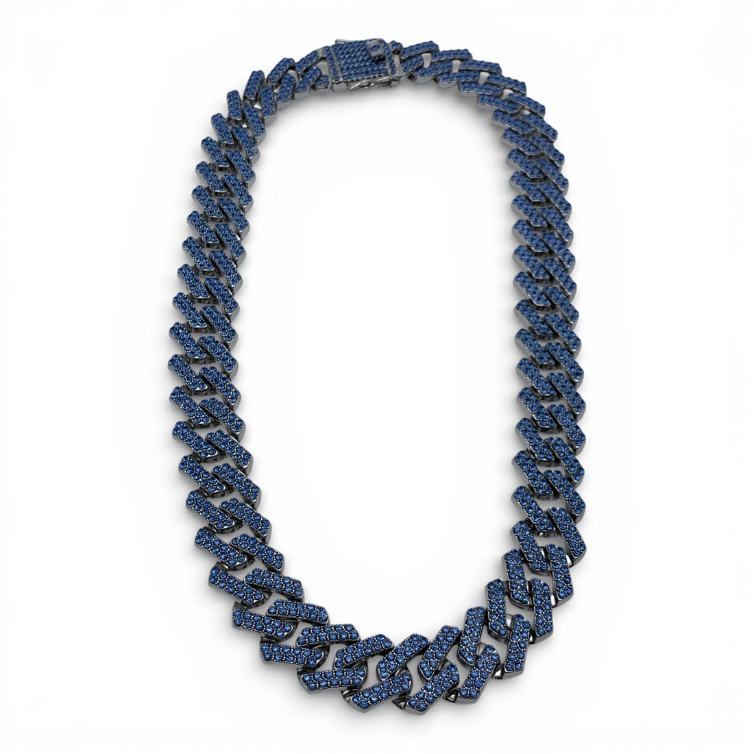 Invicta Silver Tone Necklace With Blue Stones: Marked: Invicta - 22 1/2" Long Includes Cloth Invicta Bag