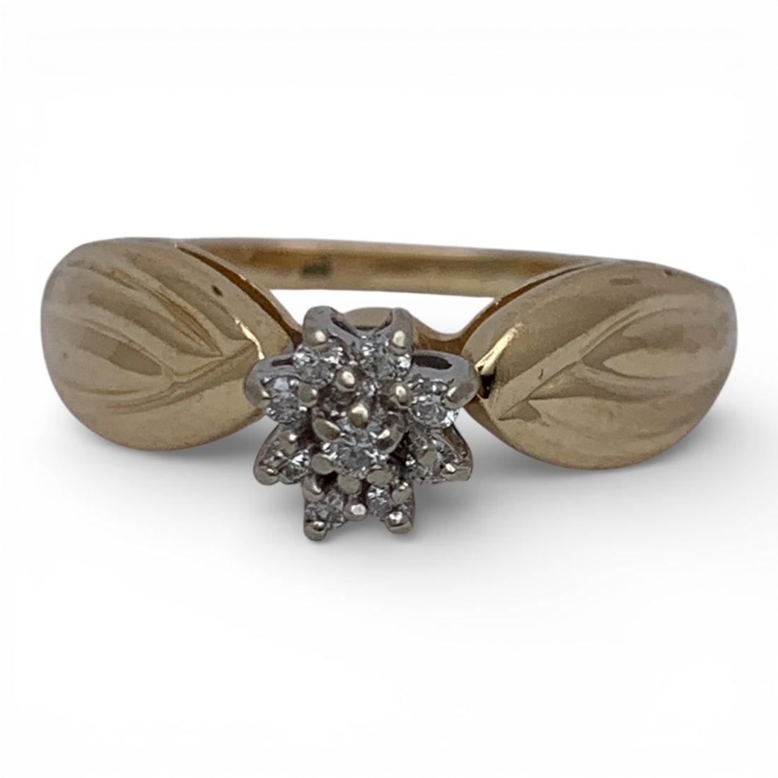 14k Yellow Gold & Diamond Ring: Marked 14k - Size 7 - 2.1 DwtGemstones Tested With Presidium Gem Tester Il - Berners Does Not Guarantee Authenticity Of Gemstones