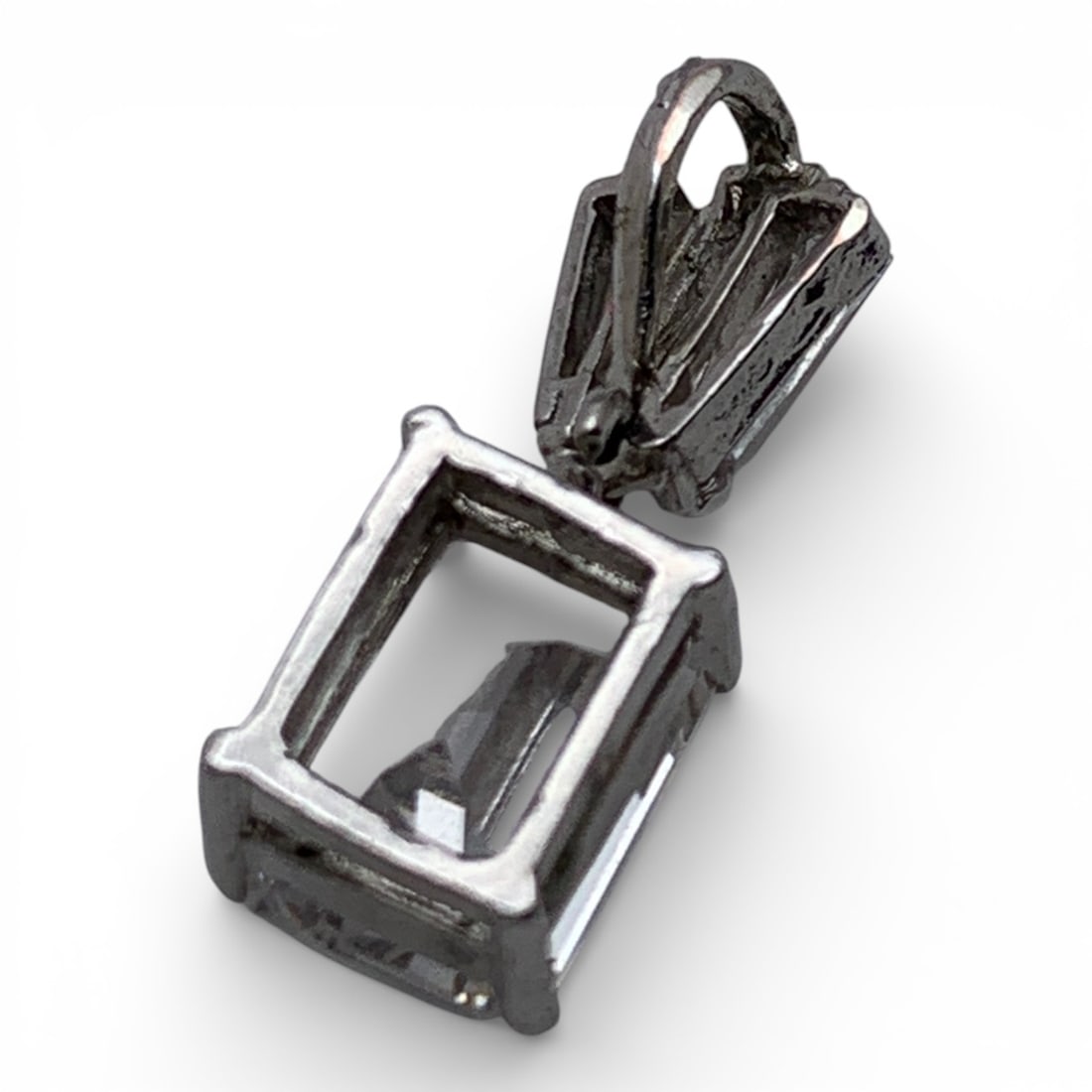 Silver & Clear Stone Pendant - 2