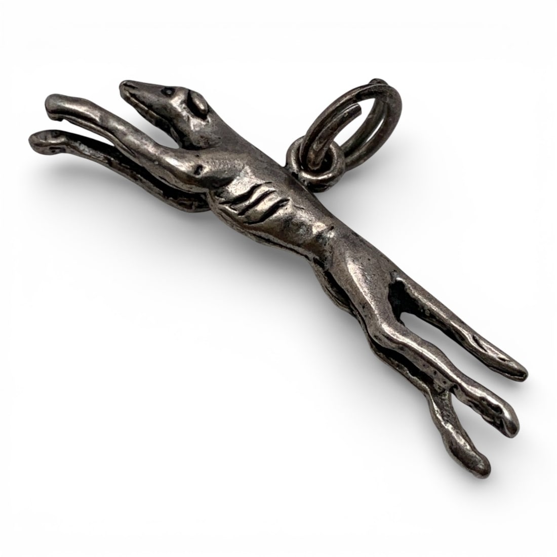 Silver Greyhound Charm - 2