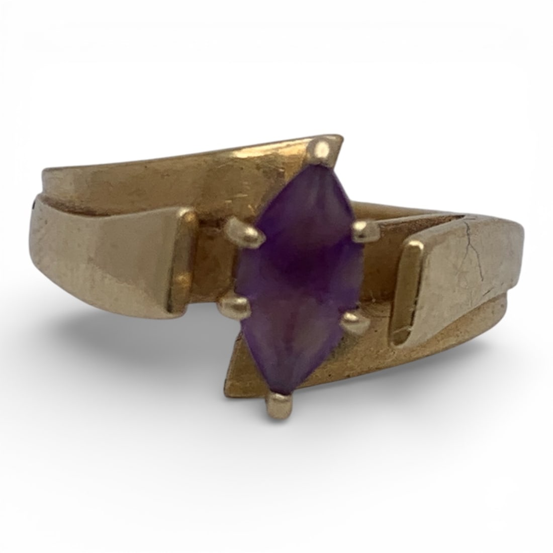 14k Yellow Gold & Purple Spinel Ring: Marked 14k - Size 5.5 - 1.9 DwtGemstones Tested With Presidium Gem Tester Il - Berners Does Not Guarantee Authenticity Of Gemstones