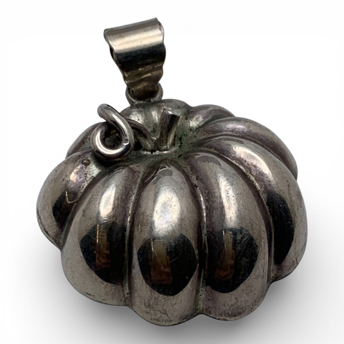 Sterling Silver Pumpkin Pendant - 2