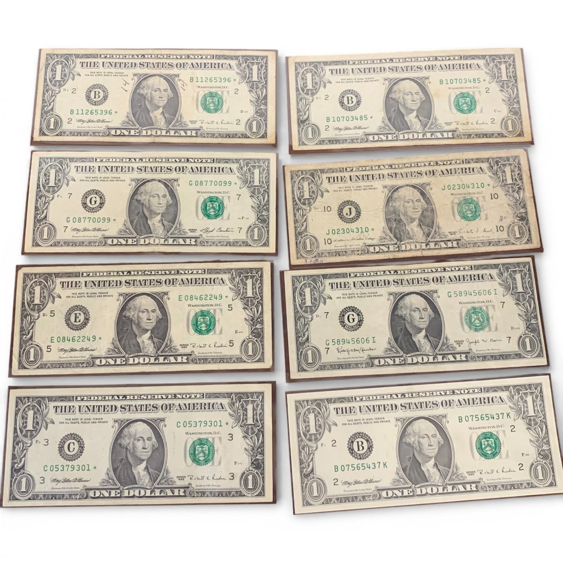 8 Pieces Of U. S. Currency (1 of 2)