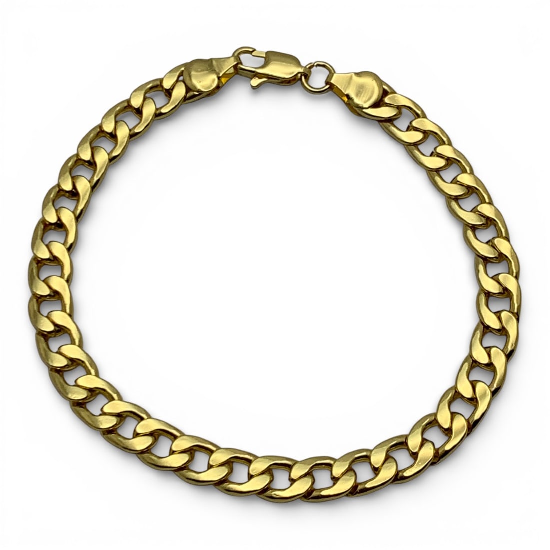 Gold Tone Fashion Bracelet: 7 7/8" Long