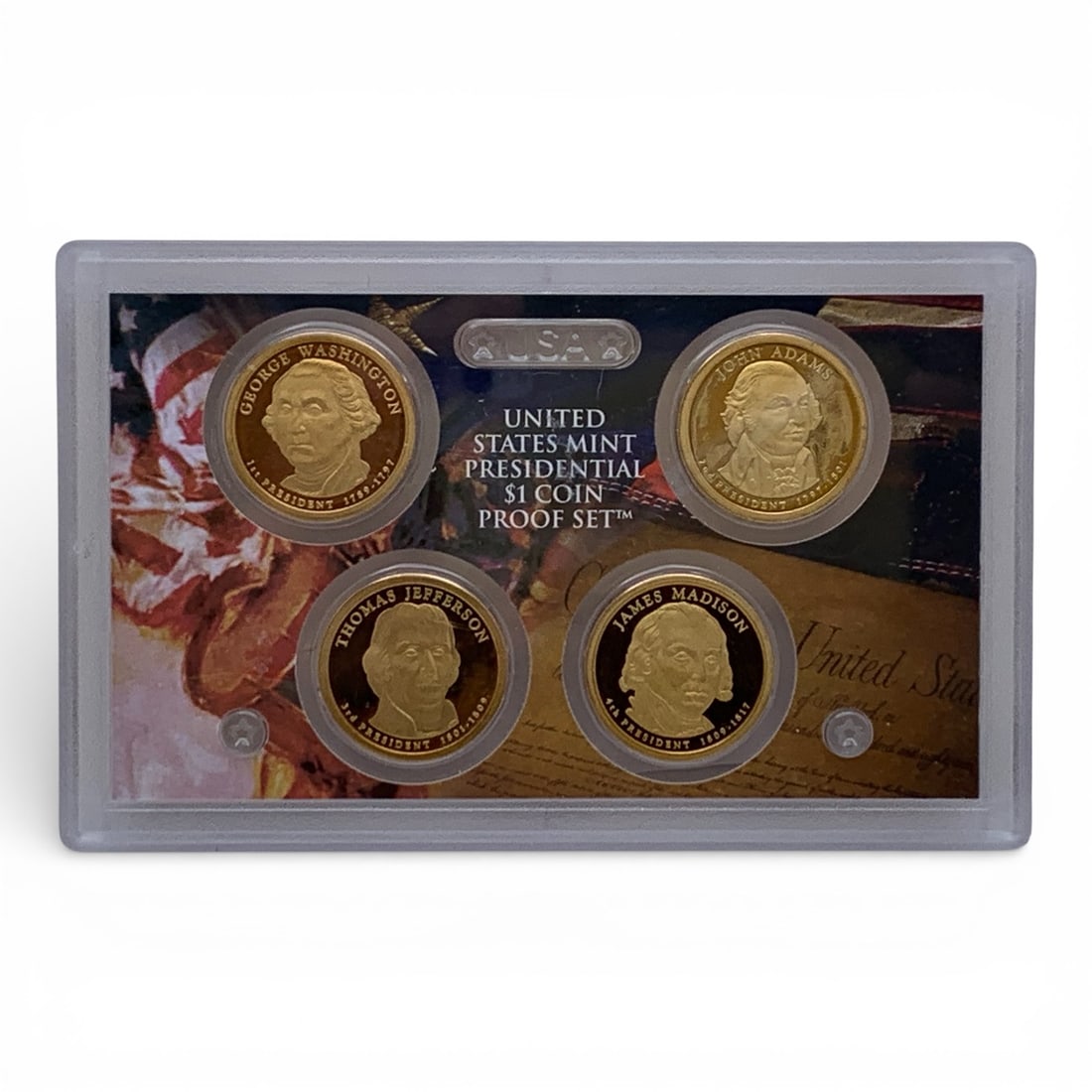 2007 Proof Presidential Dollars Set: 4 Pieces