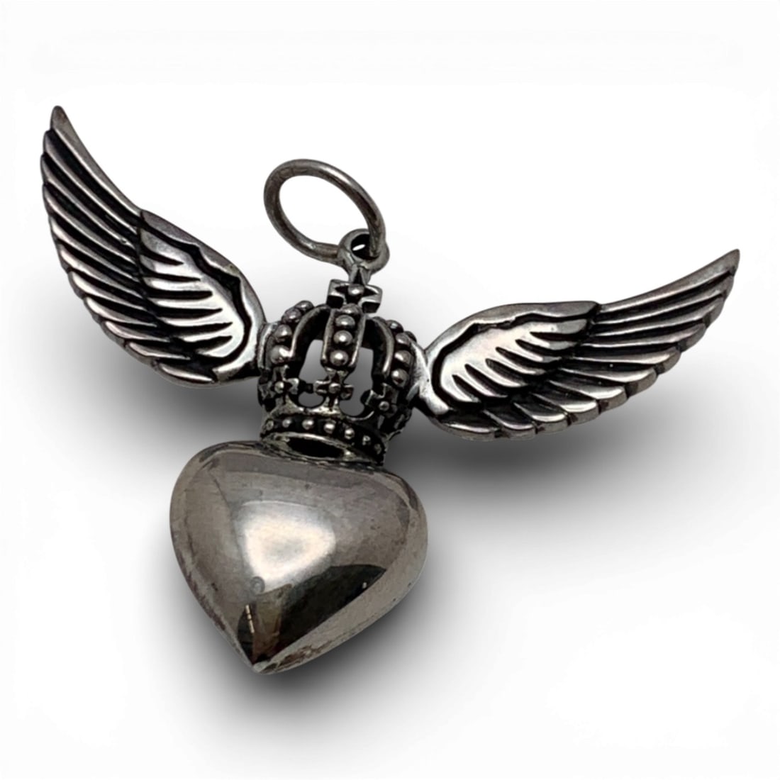Sterling Silver Heart With Wings Pendant (1 of 3)