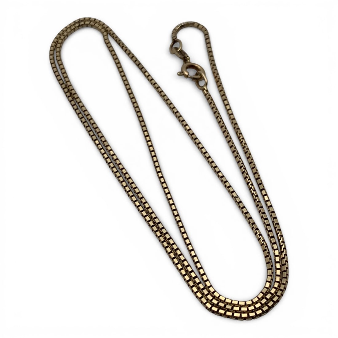 14k Yellow Gold Box Chain Necklace: Marked 14k - 18" Long - 1.9 DwtGemstones Tested With Presidium Gem Tester Il - Berners Does Not Guarantee Authenticity Of Gemstones