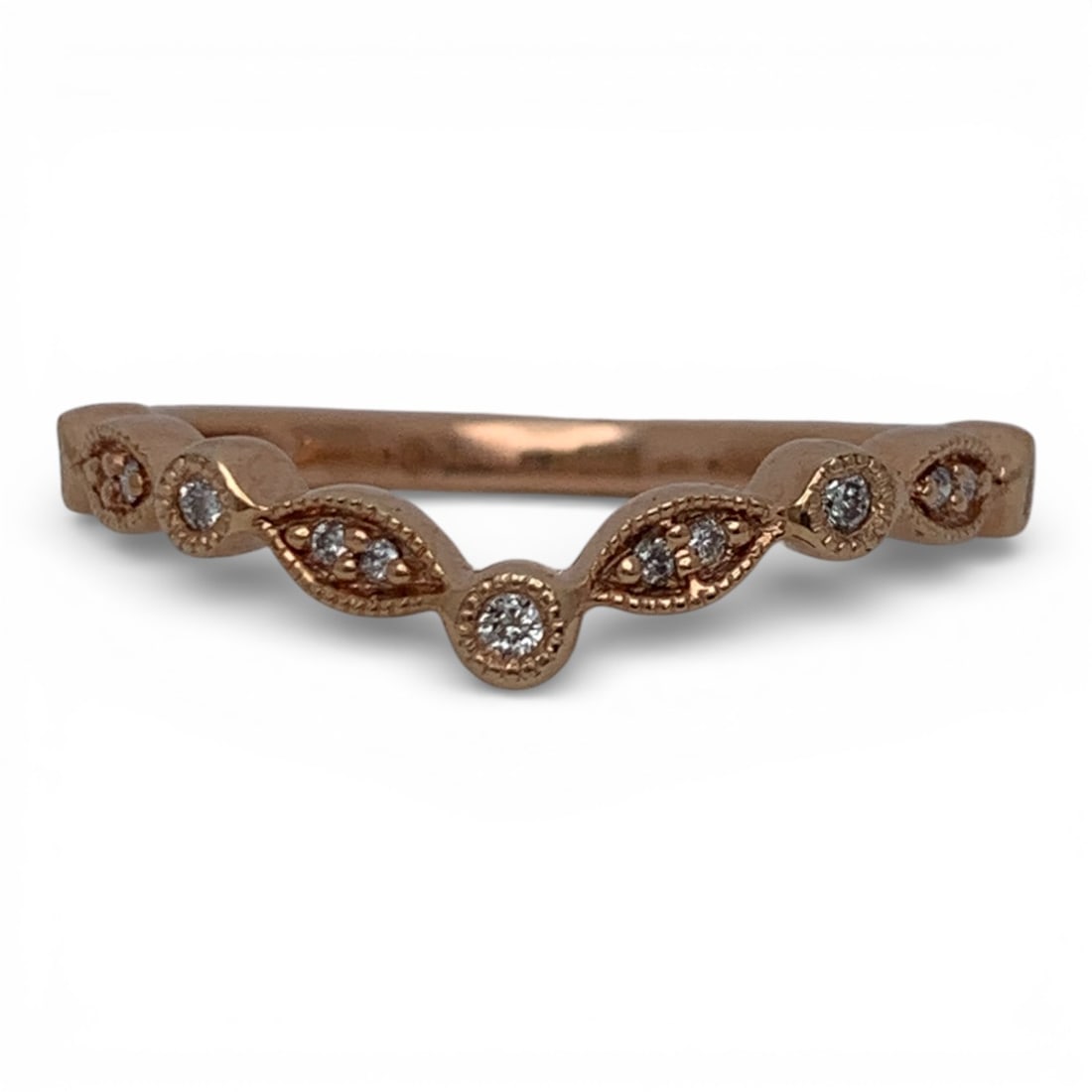 10k Rose Gold & Diamond Ring: Marked 10k - Size 7 - 1.2 DwtGemstones Tested With Presidium Gem Tester Il - Berners Does Not Guarantee Authenticity Of Gemstones