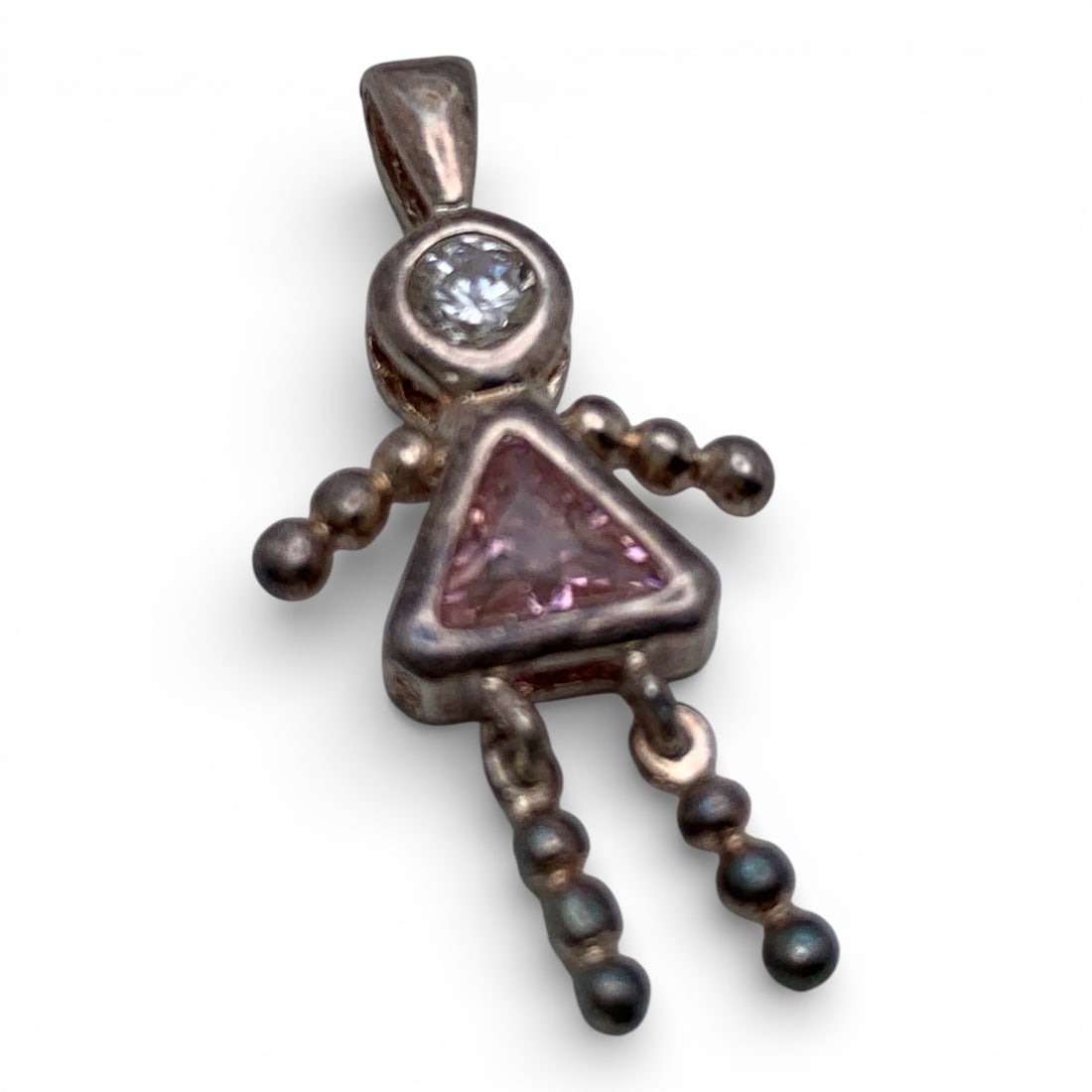 Sterling Figural Pendant With Stones (1 of 3)