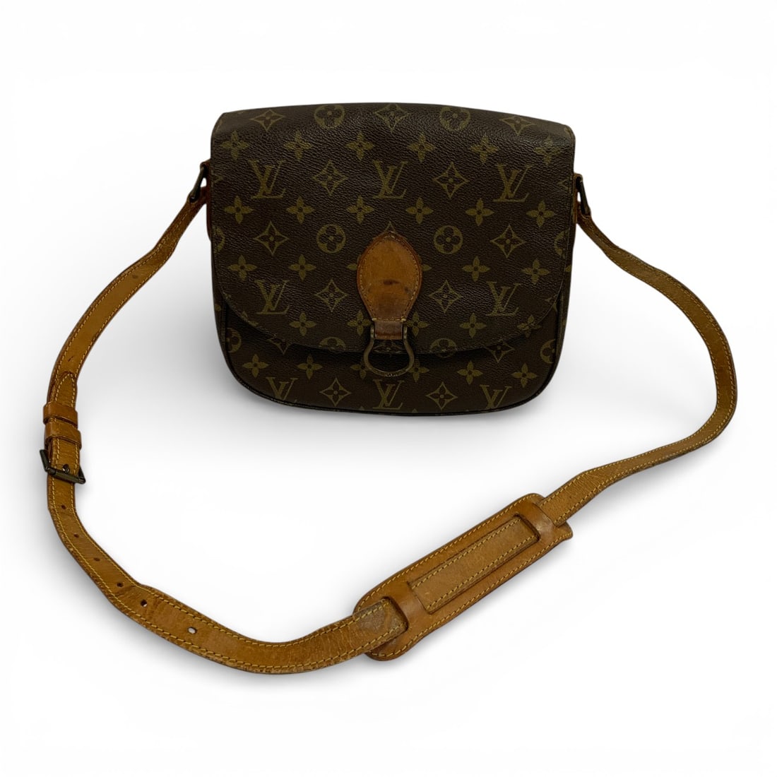 Vintage Louis Vuitton Monogram Saint Cloud Bag: Marked On Inside: Louis Vuitton. Paris. Made In France. 9" X 9.5". Vintage Bag, Shows Some Wear, Damage On Lid, See Photos.