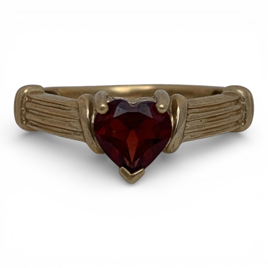 10k Yellow Gold & Red Garnet Ring: Marked 10k - Size 5 - 1.0 DwtGemstones Tested With Presidium Gem Tester Il - Berners Does Not Guarantee Authenticity Of Gemstones