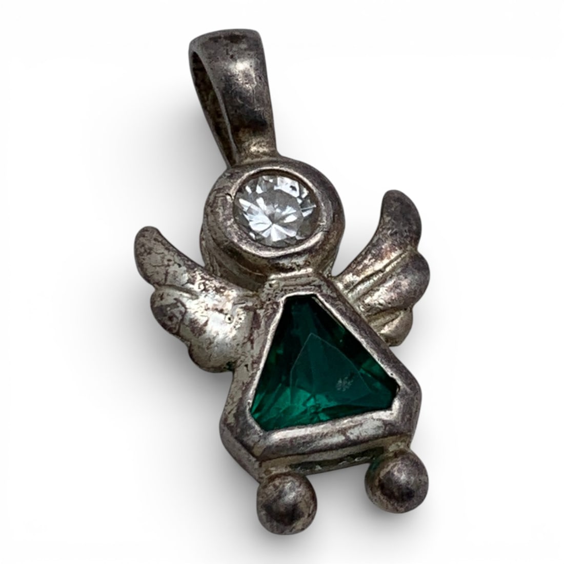 Sterling Figural Pendant With Stones (1 of 3)