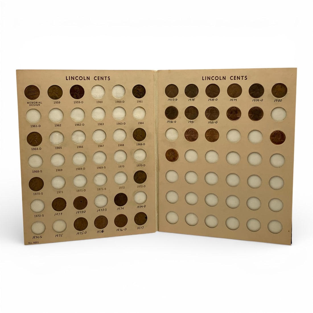 Vintage Whitman Lincoln Penny Album: Incomplete Album - 30 Total Pieces