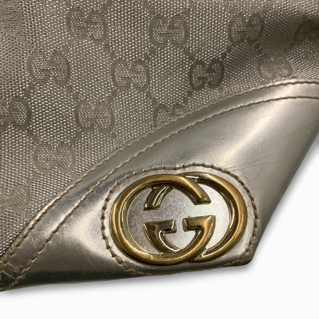 Gucci Canvas Silver Tote - 2