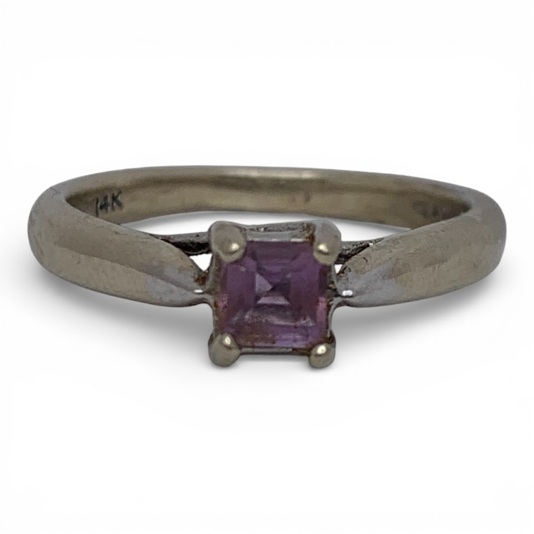 14k White Gold & Amethyst Ring (1 of 6)