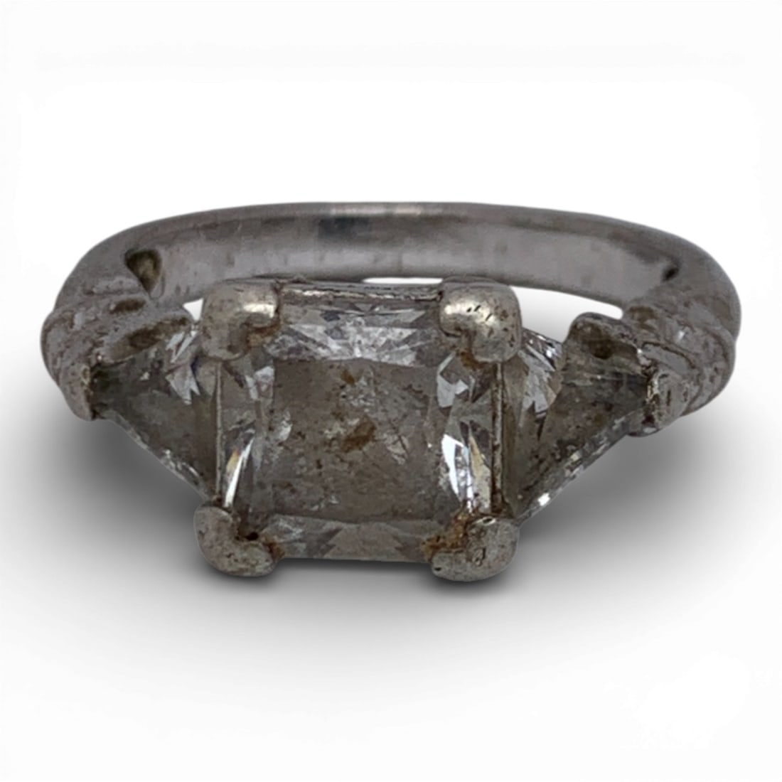 Sterling Silver & Clear Stone Ring (1 of 4)