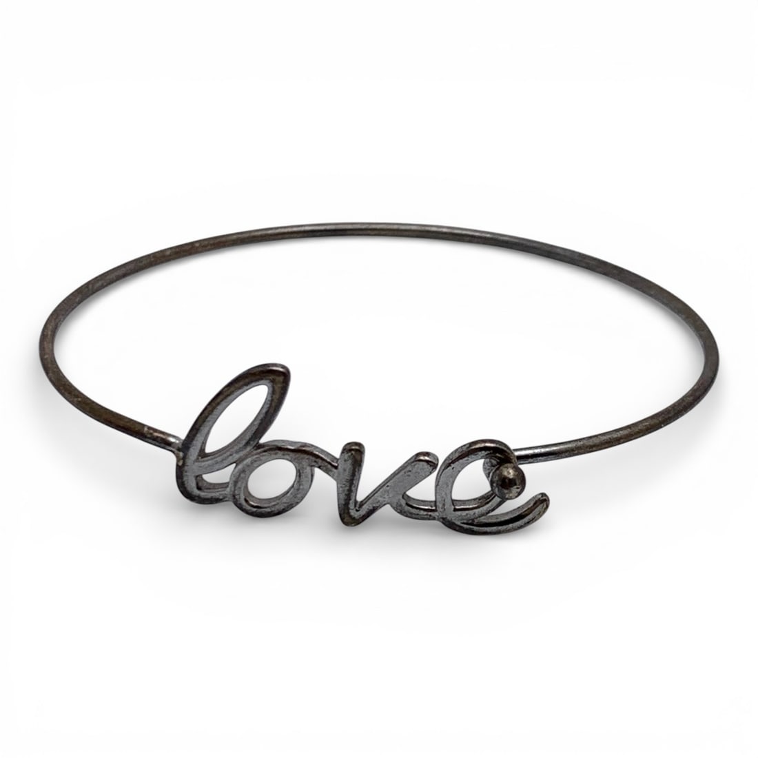 Sterling Silver " Love " Bracelet: Marked 925 - 2 1/2" Inside Width - 5.3 Grams