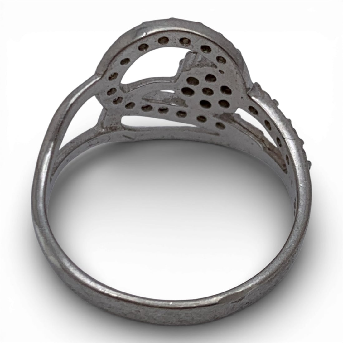 Sterling Silver & Clear Stone Ring - 2