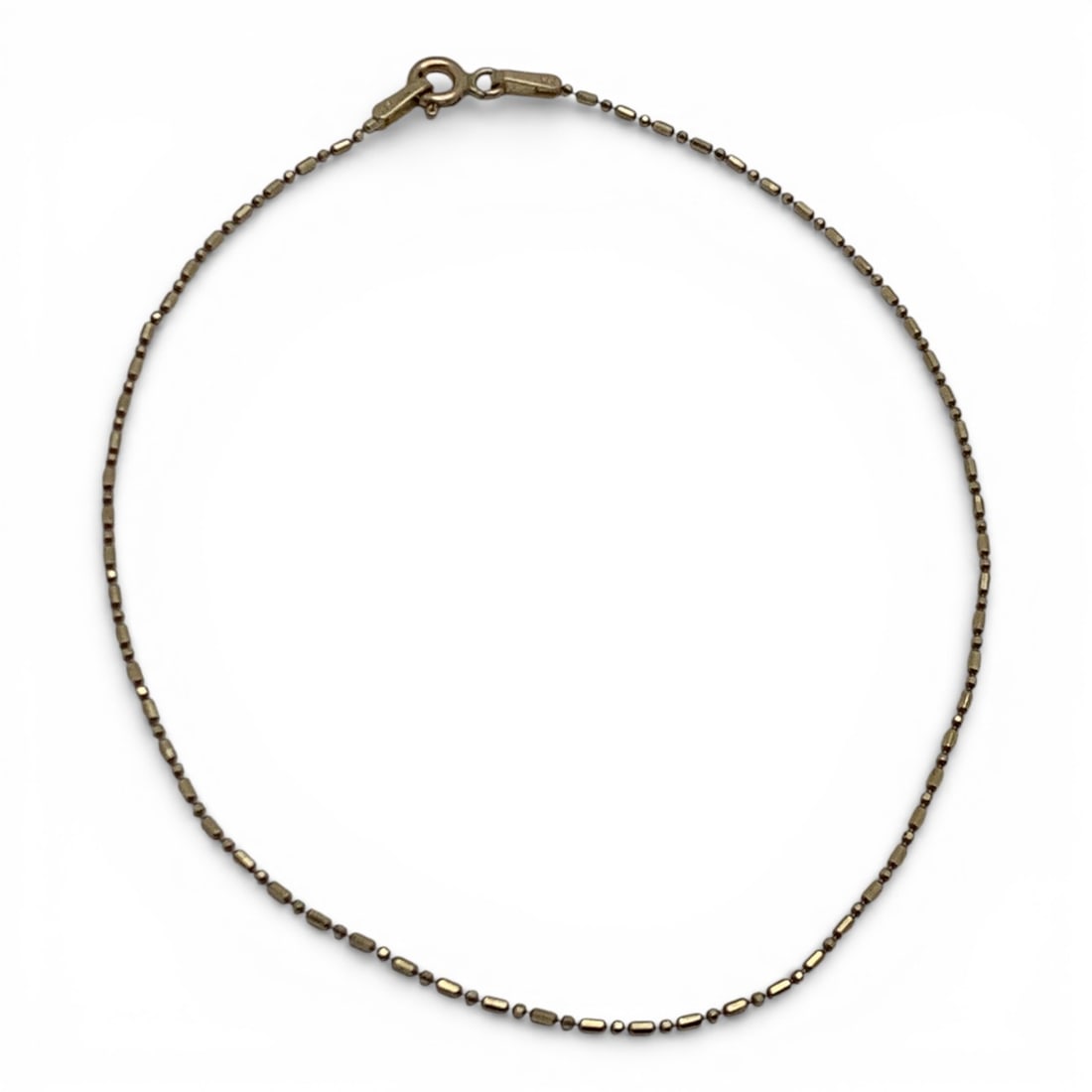 14k Yellow Gold Bracelet: Marked 14k - 9 1/4" Long - 0.6 DwtGemstones Tested With Presidium Gem Tester Il - Berners Does Not Guarantee Authenticity Of Gemstones