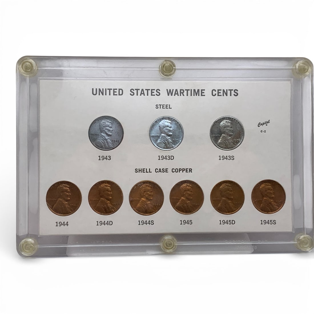 W W Il Wartime Cents: P D S 1943 Steel Cents And Shell Case Copper Cents - See Photos