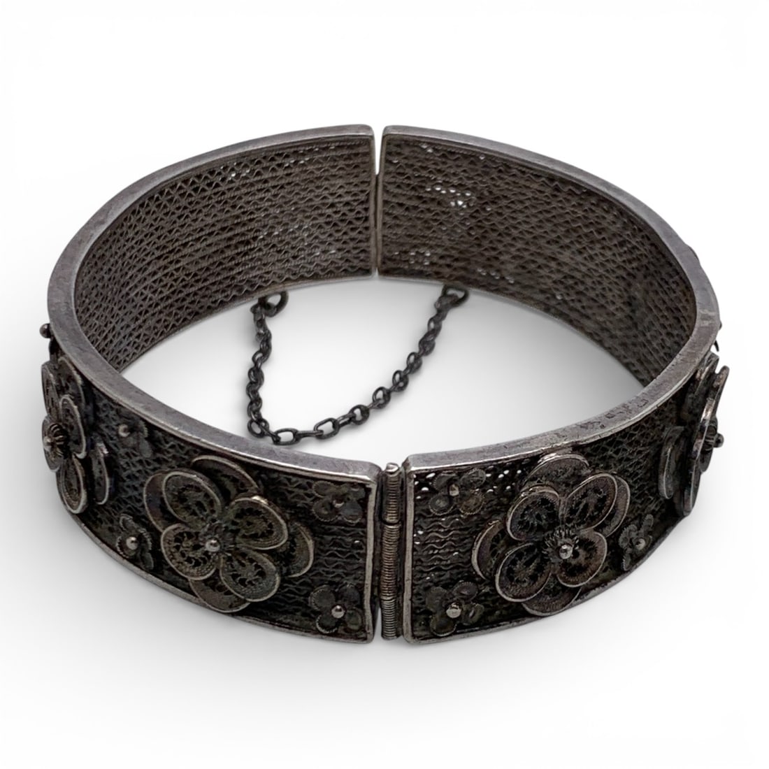 Silver Filigree Hinge Bracelet - 2