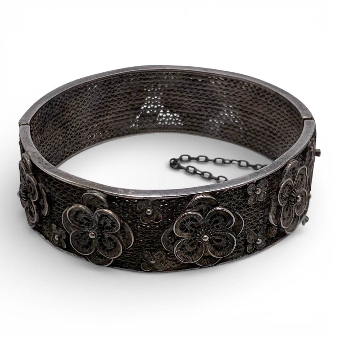 Silver Filigree Hinge Bracelet - 3
