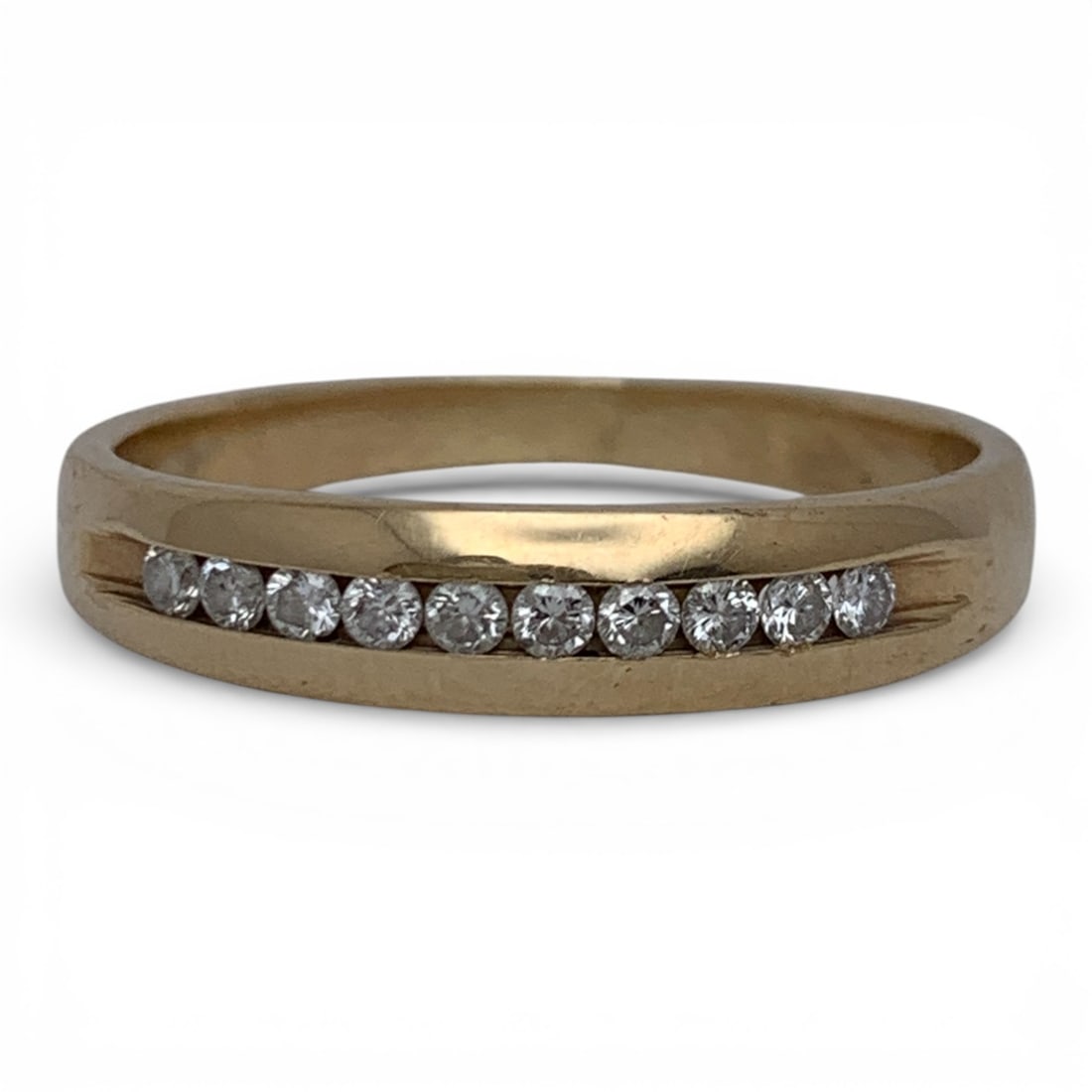 14k Yellow Gold & Diamond Ring: Tests 14k - Size 11.5 - 2.6 DwtGemstones Tested With Presidium Gem Tester Il - Berners Does Not Guarantee Authenticity Of Gemstones